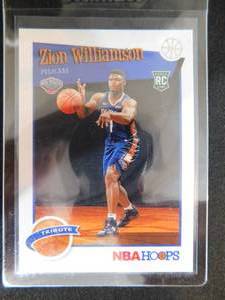 lot 200 image: 2019 NBA Hoops Zion Williamson Rookie Card #296