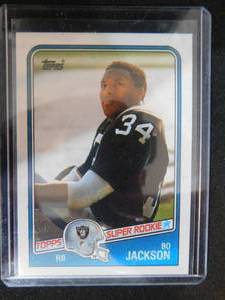 lot 201 image: 1988 Topps Bo Jackson Football Rookie Card #327