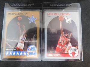 lot 206 image: (2) 1990 Hoops Michael Jordan Cards #65 And #5 Chicago Bulls