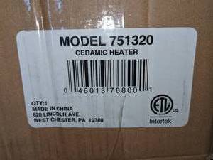 lot 19 image: Lasko 751320 Ceramic Tower Space Heater with Remote Control - Features Built-in Timer and Oscillation,Gray