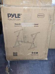 lot 29 image: Pyle Heavy Duty Folding Keyboard Stand - Sturdy Reinforced Z Design w Adjustable Width & Height