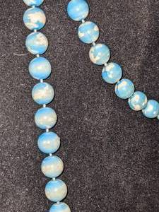 Blue Variegated Bead Necklace