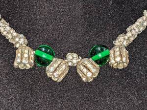 Very Unique Antique Rhinestone Encrusted Choker