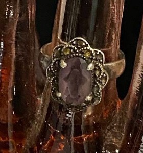 Sterling SIlver and Amethyst Ring