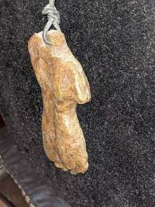 Hand Cast Bronze Torso Statement Pendant