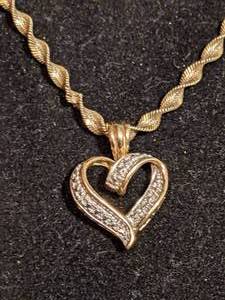 Sterling Heart Pendant on Twisted Sterling Chain