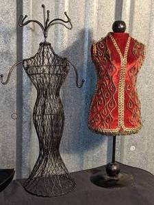 2 Manequin Style Jewelry Stands