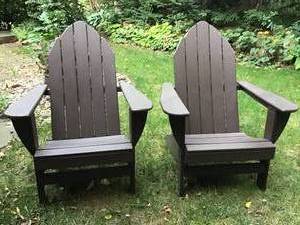 lot 336 image: Adirondack Chairs and Table
