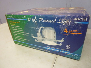 lot 217 image: QUANTUS LIGHTING 6 4-PACK RECESSED LIGHTS - NEW