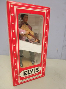 lot 219 image: VINTAGE MCCORMICK BOURBON WHISKEY ELVIS CERAMIC DECANTER  MUSIC BOX, LTD. EDITION, W ORIG. BOX