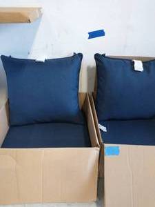 ARDEN SELECTIONS 25 in. x 22.5 in. Sapphire Leala Texture 2-Piece Deep Seating Outdoor Lounge Chair Cushion