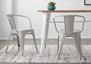 STYLEWELL Riverbed Brown Metal Dining Chair (Set of 2) (20.28 in. W x 28.35.95 in. H)