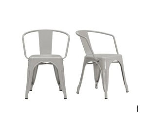 STYLEWELL Riverbed Brown Metal Dining Chair (Set of 2) (20.28 in. W x 28.35.95 in. H)