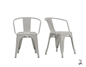 STYLE WELL Riverbed Brown Metal Dining Chair (Set of 2) (20.28 in. W x 28.35.95 in. H)