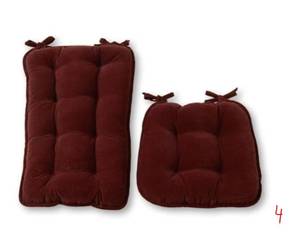 Cherokee Wine 2-Piece Jumbo Rocking Chair Cushion Set