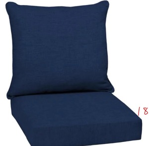 25 in. x 22.5 in. Sapphire Leala Texture 3 PieceS Deep Seating Outdoor Lounge Chair Cushion