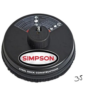 SIMPSON 15 in. Steel Surface Cleaner Rated up to 3700 PSI