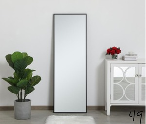 Large Rectangle Black Modern Mirror (60 in. H x 20 in. W)