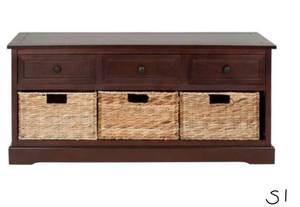 SAFAVIEH Damien 3-Drawer Wood Storage Unit in Dark Cherry Pine
