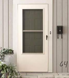EMCO 36 in. x 80 in. 200 Series Almond Universal Triple-Track Aluminum Storm Door