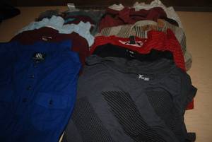 lot 40 image: 12 Mens size large shirts....