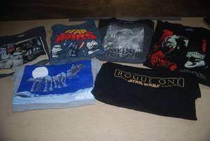 lot 94 image: 6 Star Wars t shirts various sizes...