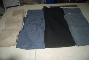 lot 114 image: 4 pair size 2 30L dress pants...