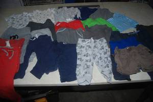 lot 144 image: 6 onesies 18 bottoms-boys, various ...