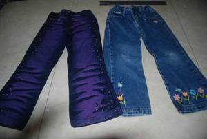 lot 151 image: 2 pair size 5T jeans, girls