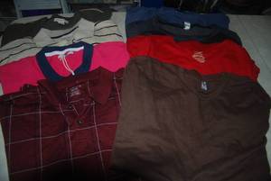 lot 101 image: 8 mens 2X shirts...