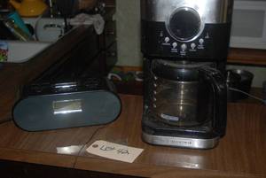 lot 42 image: Coffee maker and alarm clock...