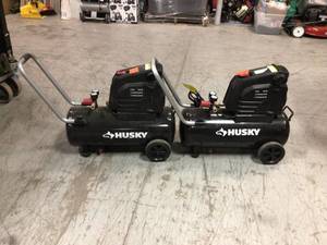 Lot of 2 Husky Air Compressors Customer Returns See Pictures