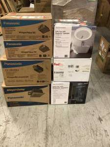 Lot of 7 Mixed and Assorted Bathroom Fans Various Models, Sizes, and Conditions Customer Returns See Pictures