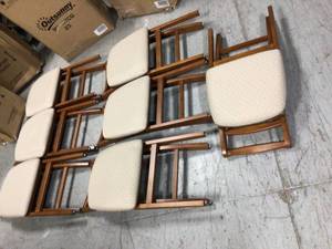 Lot of 4 Stakmore Shaker Ladderback Upholstered Seat Folding Chairs, Cherry (2 Pack) by Unbranded Customer Returns See Pictures