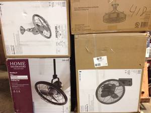 lot 34 image: Lot of assorted Ceiling Fans customer returns  see pictures