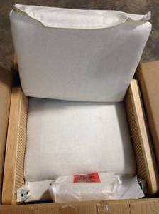 lot 39 image: Jayden Delphine Linen Natural Legs Cane Accent Arm Chair see pictures