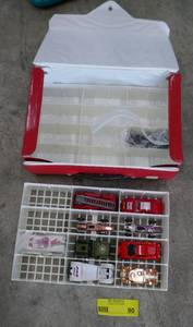 lot 90 image: Great condition Hot Wheels Case with a variety of cars