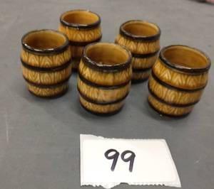lot 99 image: Set of 5 barrell shot glasses