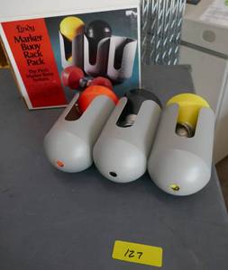 lot 127 image: Lindy marker buoy rack pack - 3 weighted buoys