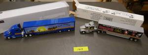 lot 163 image: 1999 SpecCast Farm Journal semi truck and 1991 Ertl Kendall Oil Don Garlits Drag Racing truck