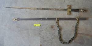 lot 183 image: Vintage sword, possible generals sword, G. Benz St.Louis MO