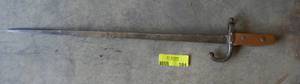 lot 184 image: Vintage sword with a T shaped blade, has a civil war look but actual origin is unknown