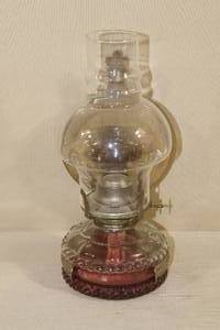 lot 21 image: Oil Lamp with Wall Hanger and Reflector
