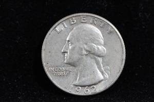 lot 37 image: 1962-P Washington Silver Quarter Coin