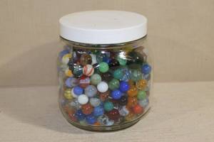 lot 90 image: Jar of Marbles - Some Antiques