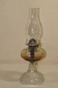 lot 27 image: Antique Oil Lamp - P & A Eagle Burner