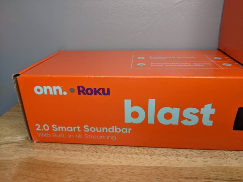 lot 24 image: Brand New ONN Smart Soundbar and Wireless Surround Speakers Roku 4K Streaming