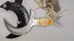lot 934 image: Set of (3) Collectible Knives with Sheaths (PKS and Others)