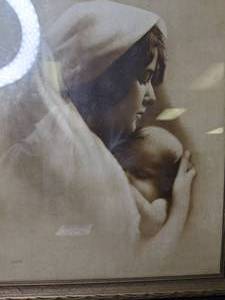 lot 972 image: Framed Madonna & Child Print by WH Partridge, 1900
