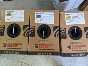 lot 898 image: 3,000ft of CAT 5e RISER Cable from Superior Essex
